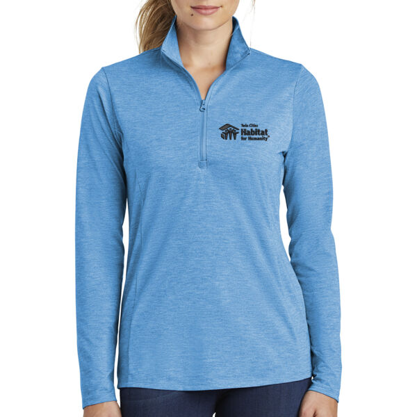Sport-Tek Ladies PosiCharge Tri-Blend Wicking 1/4-Zip Pullover - Embroidered Logo Thumbnail