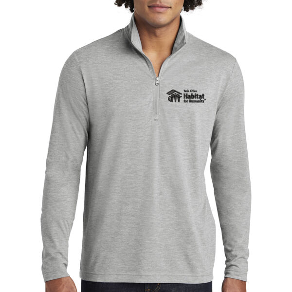 Sport-Tek PosiCharge Tri-Blend Wicking 1/4-Zip Pullover - Embroidered Logo Thumbnail
