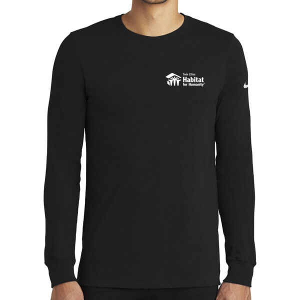Nike Dri-FIT Cotton/Poly Long Sleeve tee - Screen Print Logo Thumbnail