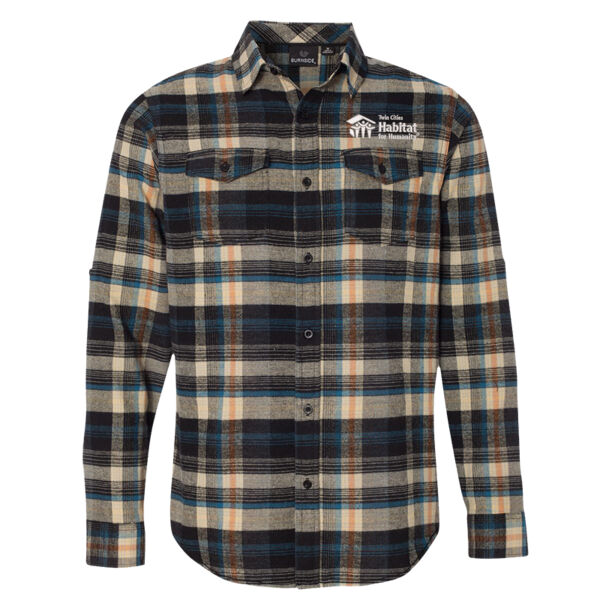 Burnside - Yarn-Dyed Long Sleeve Flannel Shirt - Embroidered Logo Thumbnail