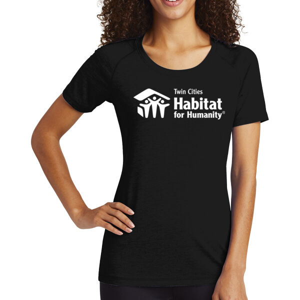 Sport-Tek Ladies PosiCharge Tri-Blend Wicking Scoop Neck Raglan Tee - Printed Logo Thumbnail