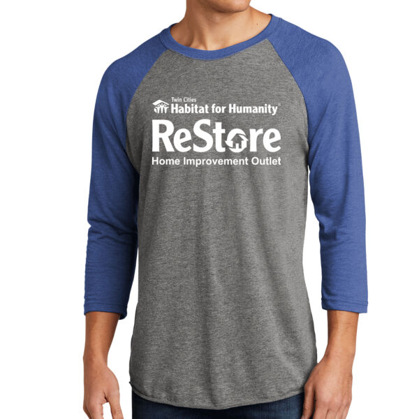 Next Level Heather 3/4 Sleeven Raglan Tee - Printed Logo **CLOSE OUT ITEM** Thumbnail